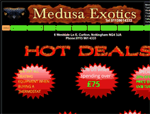 Tablet Screenshot of medusaexotics.co.uk